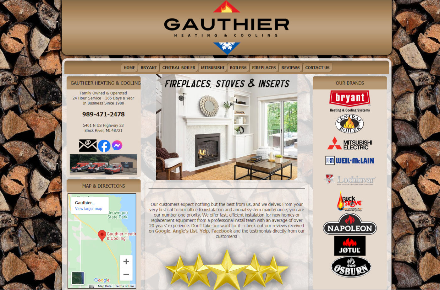 Cruthers Enterprises Heating & Cooling Website Design